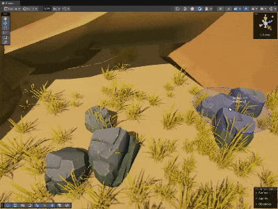 Move Brush Repositioning - Showing object repositioning and placement adjustments